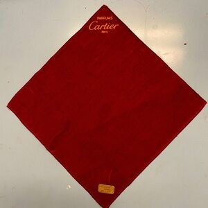 RARE-Cartier Parfums Paris Vintage Cosmetic Girl Uniform Handkerchief-80’s SFA